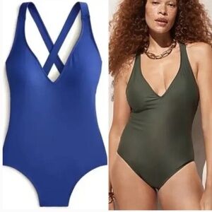 NWT: J Crew high-support cross-back one-piece swimsuit size 12
